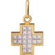 Крест с бриллиантами в невидимой закрепке "Invisible"