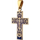 Крест серебряный с синей эмалью