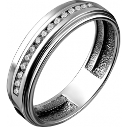 Кольцо обручальное c бриллиантами