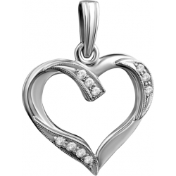 Подвеска "Сердце" с бриллиантами
