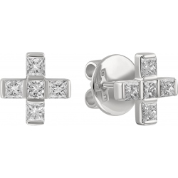 Серьги пусеты (гвоздики) с бриллиантами