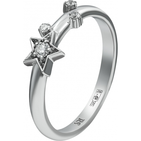 Кольцо из белого золота с бриллиантами