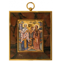 Икона "Священномученик Киприан и Мученица Иустина"