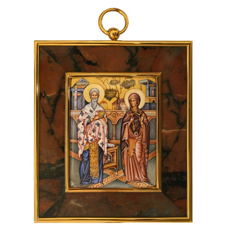 Икона "Священномученик Киприан и Мученица Иустина"