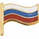 Значок золотой флаг России