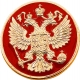 Монета золотая с эмалью и гербом России