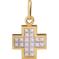 Крест с бриллиантами в невидимой закрепке "Invisible"