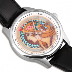 Часы с флорентийской мозаикой "Зодиак" Альфонса Мухи и ремешком