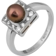 Кольцо с жемчугом и бриллиантами