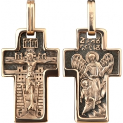 Крест золотой "Распятие" "Ангел Господень"